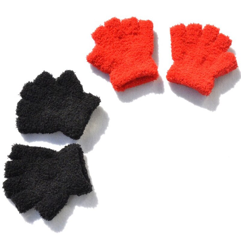 Kinderen Winter Warm Half Vinger Handschoenen Voor 4-11 Jaar Oud Half Vinger Handschoenen