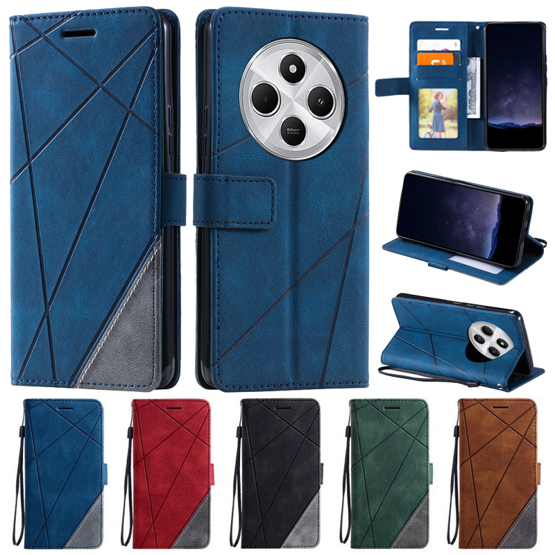 Para Coque Xaomi Redmi 13C 14C Funda de lujo con tapa tipo billetera Funda de cuero para Funda Xiaomi Redmi 14C 13C 12C Redmi13 12 Funda de teléfono