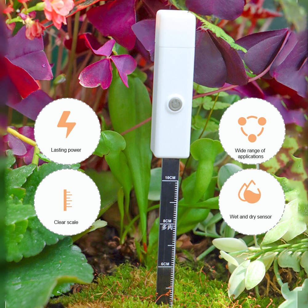 Humidity Sensor Reminder Potted Lawn Plants Soil Moisture Meter Outdoor Greenhouse Detector Flower Portable With Flashing Light