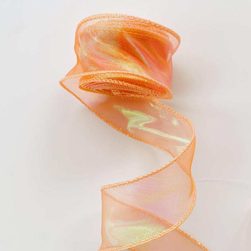 Cinta de Organza de seda con borde ondulado de arcoíris, Material de lazo, cintas de encaje, adorno para el pelo, tela de costura, decoración de ropa, 4CM/10 yardas: Cobre envejecido