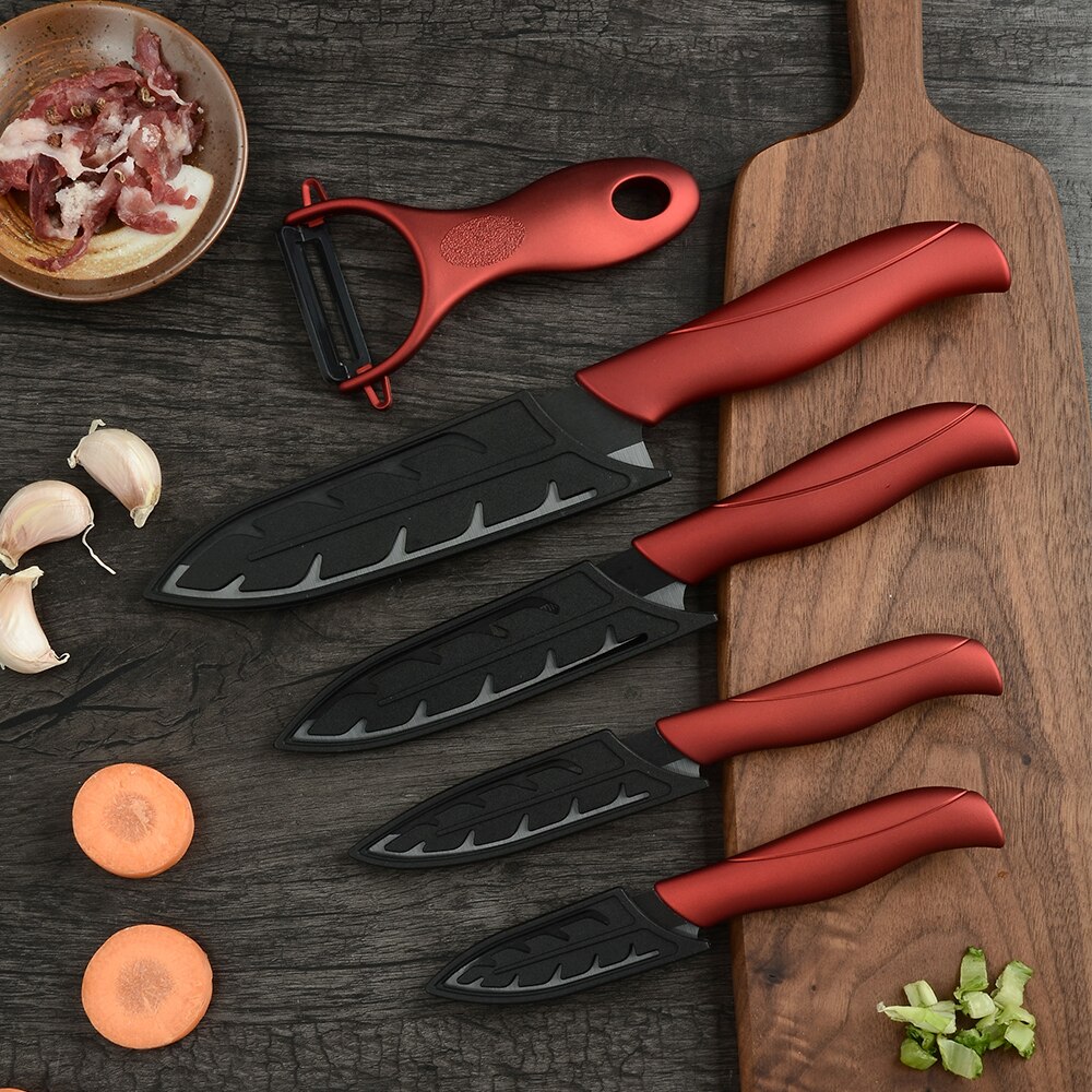 Keramik Messer 3 4 5 6 zoll Küchenmesser Set Peeler Zirkonia Schwarz Weiß Klinge Obst Koch Messer Vege Kochen werkzeug Stand Abdeckung Fall