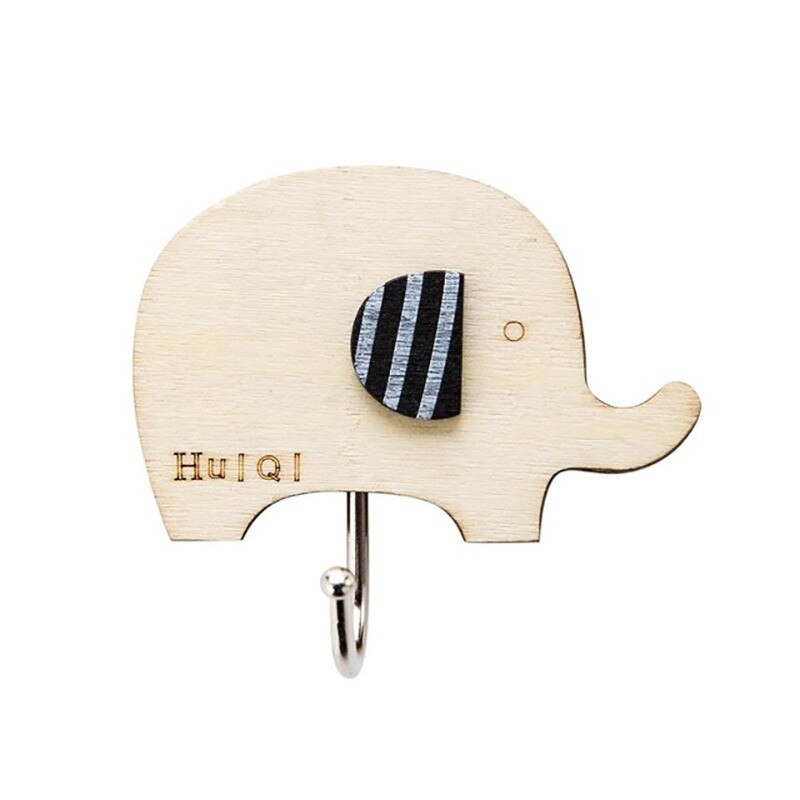 Cartoon Animal Hook Family Decorative Key Wall Crochet Holder Removable Kitchen Hooks Fridge Hook Kids Home Decoration: E