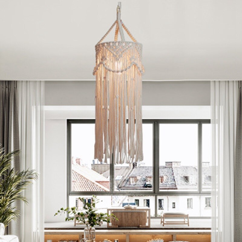 Kronleuchter Boho Dekor Hand-gewebte Charme Makramee Zauberstab Hängen Kreative Hause Etagen Hause Dekoration Lampe Schatten Mandala
