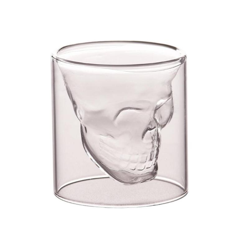 Verre à liqueur Transparent pour whisky et Tequila, , tête de crâne, drôle, fête, vin, bière, Bar,: Default Title