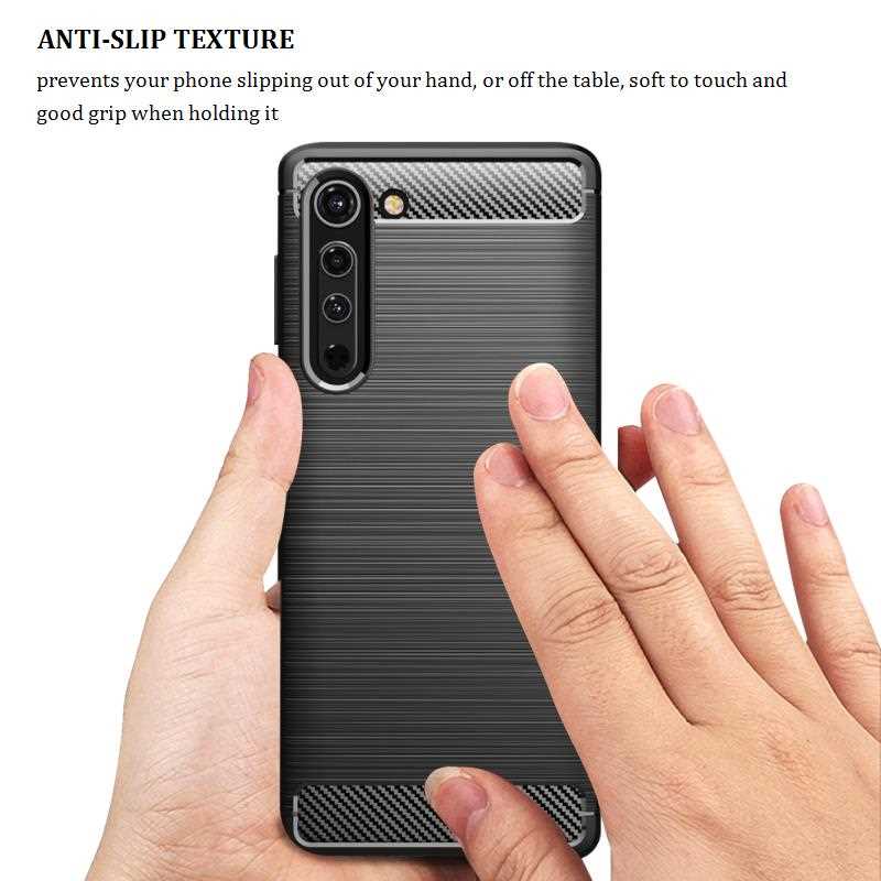 Armor Phone Cases For Motorola Edge Plus Case + Tempered Glass Soft Gel Skin Protection Carbon Fiber Moto Edge Silicon Covers