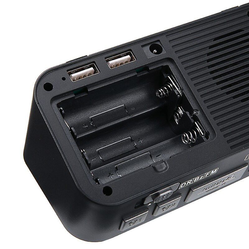 DAB FM Radio Alarm Clock LED Screen Digital Clock Timer Dual Alarm Settings With USB Ports For Student Elderly Bedside