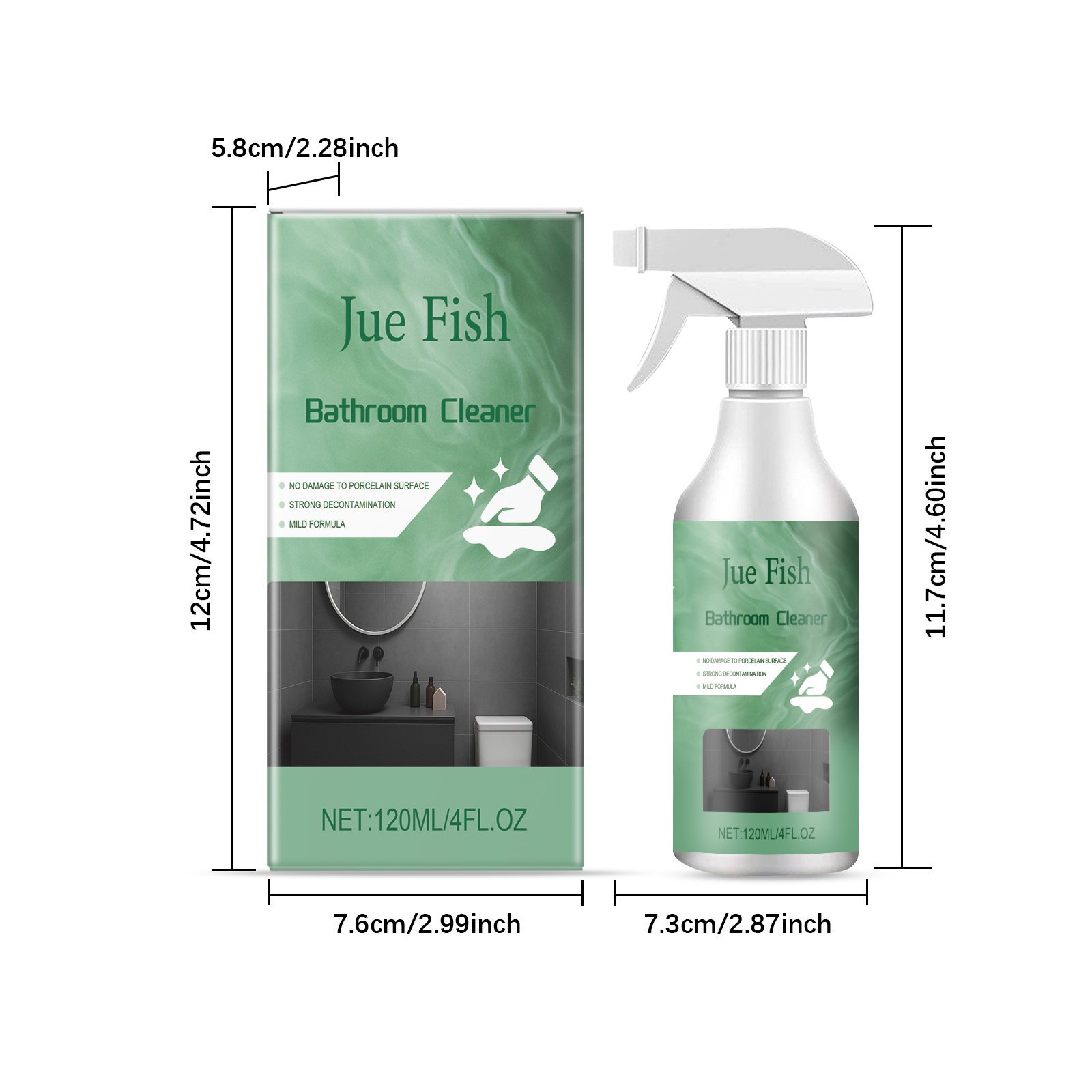 Limpiador multifuncional para baño, desengrasante y escala para el hogar, pulverizador multiusos para manchas difíciles, limpiador de inodoro con ácido oxálico