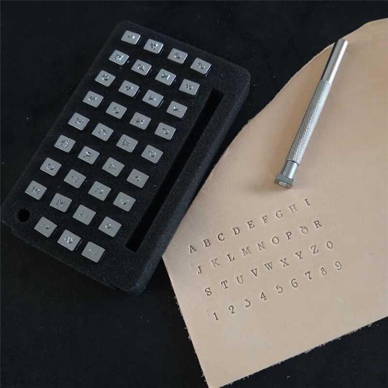 Stahl schlagen Werkzeuge Alphabet knapp Anzahl Stempel einstellen Stanzen Metall Leder Stanzen Werkzeuge DIY Leder Handwerk Werkzeuge