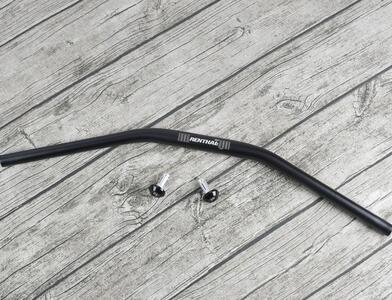 Manillar plano para motocicleta de aleación de aluminio modificado, de 680mm, de 28mm, de diámetro variable, para café: full black