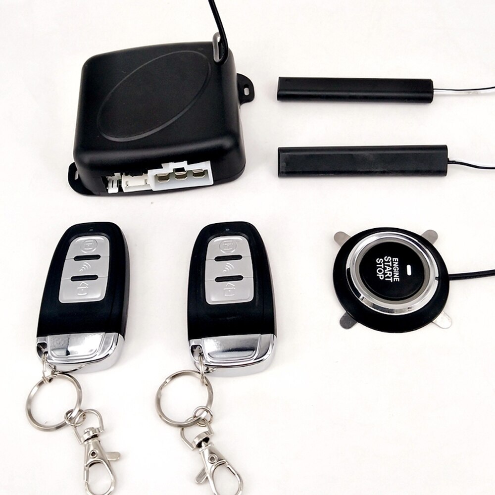 Sistema de alarma de arranque de coche SUV de 9 uds, botón de entrada sin llave, botón de arranque remoto, sistema antirrobo automático