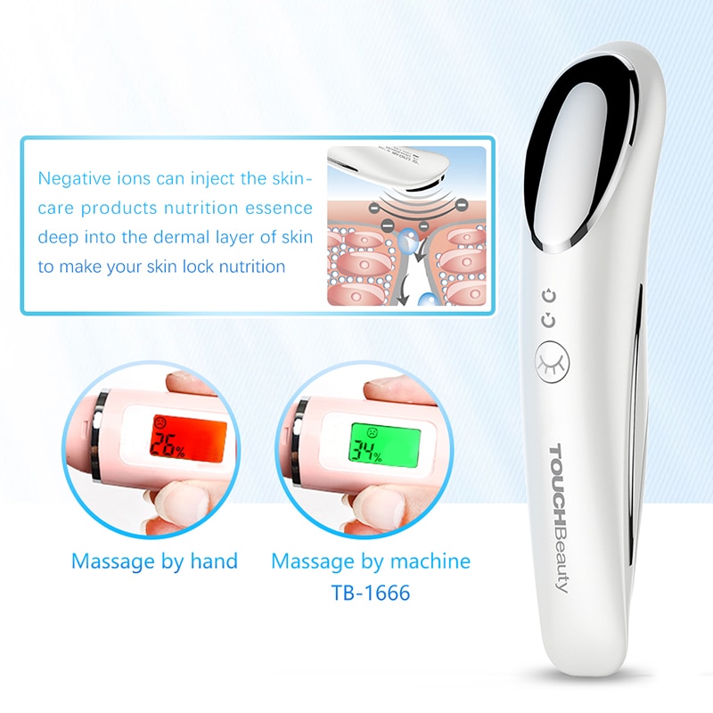 TOUCHBeauty-masajeador Facial con vibración Sónica, dispositivo de cuidado de la piel sin arrugas, limpiador hidratante profundo, para la piel del rostro, TB-1666