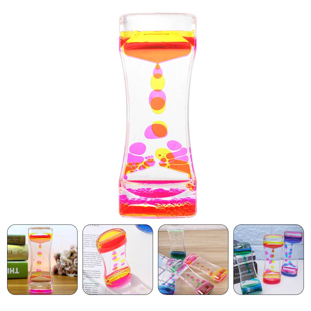 Bubble Hourglass Action Liquid Timer Desk Decor Art Craft for Home