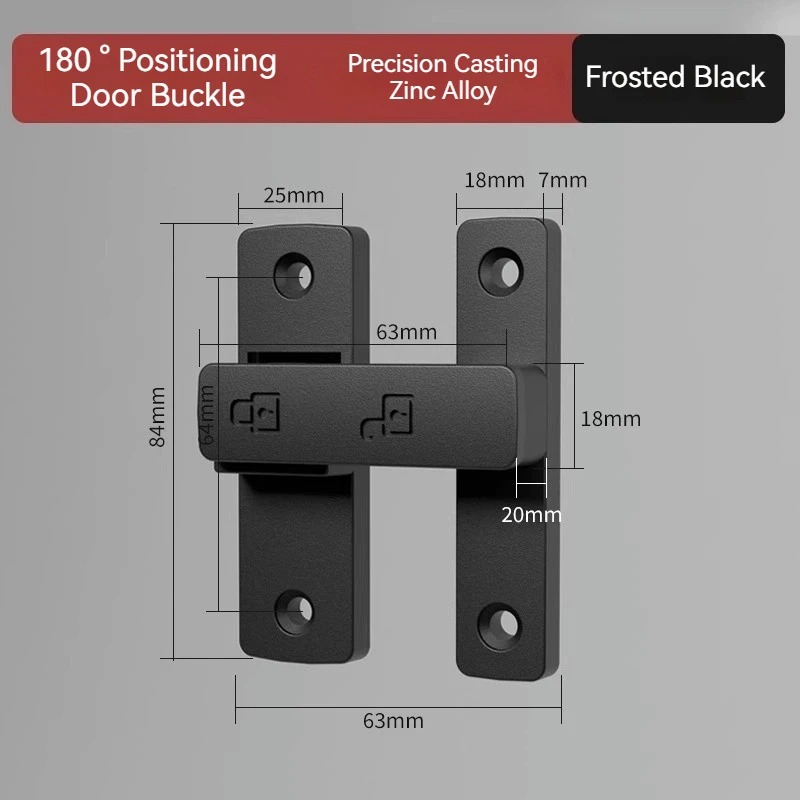 Deurslot 90/180 Graden Schuurbout Gegoten Roestvrijstalen Haak Klink Raam Kast Sloten Met Schroeven Haaks Glijdende Poort Slot: Blue