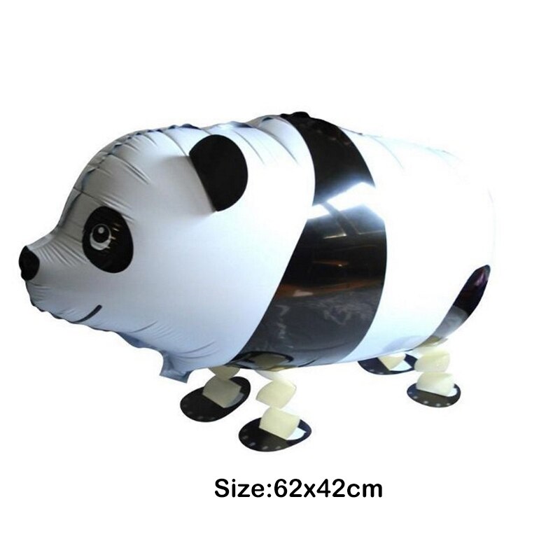 Chodzące zwierzę balon z helem dla dzieci artykuły do dekoracji na imprezę uroczy pies/dinozaur balon foliowy na urodziny i bociankowe zabawki prezentowe: Panda