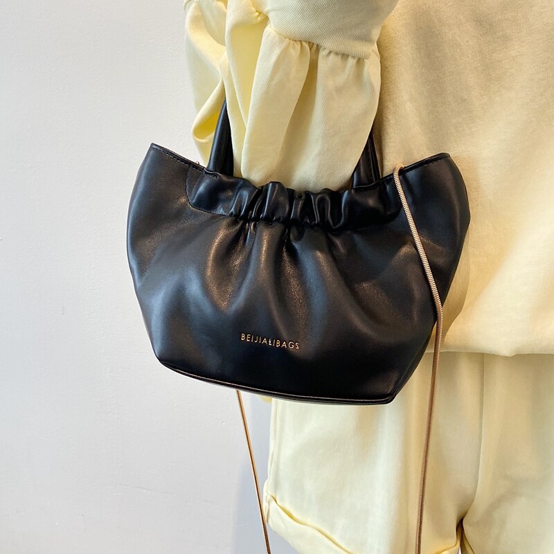 Ronde Handvat Kleine Pu Lederen Crossbody Tas Voor Vrouwen Zomer Mode Elegante Schouder Handtassen Pack En Portemonnees