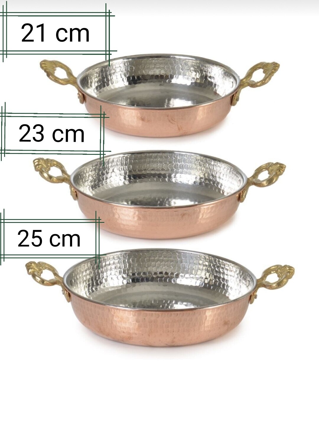 BAKIR SAHAN-sartén de cobre de para hombres, omelette con más sabor, , presentación, 3 piezas