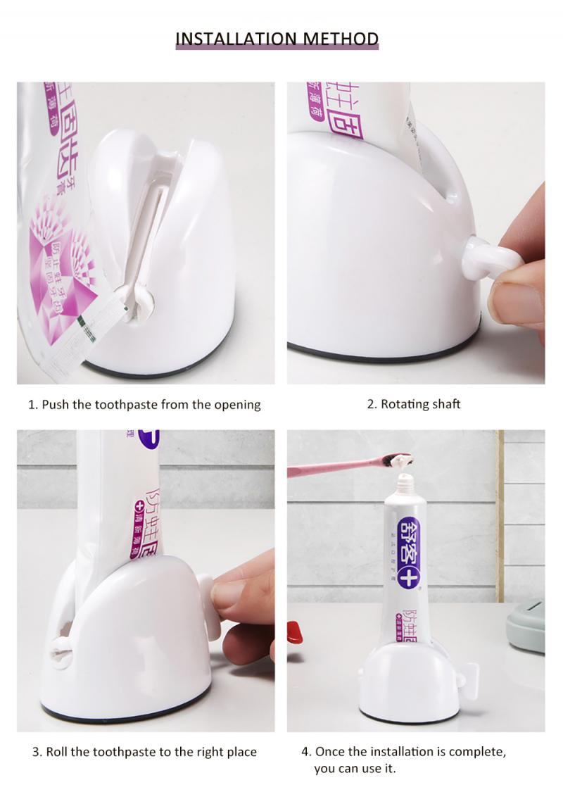 Bathroom Decoration Accessories Toothpaste Tube Squeezer Squeezer Toothpaste Easy Portable Plastic Dispenser