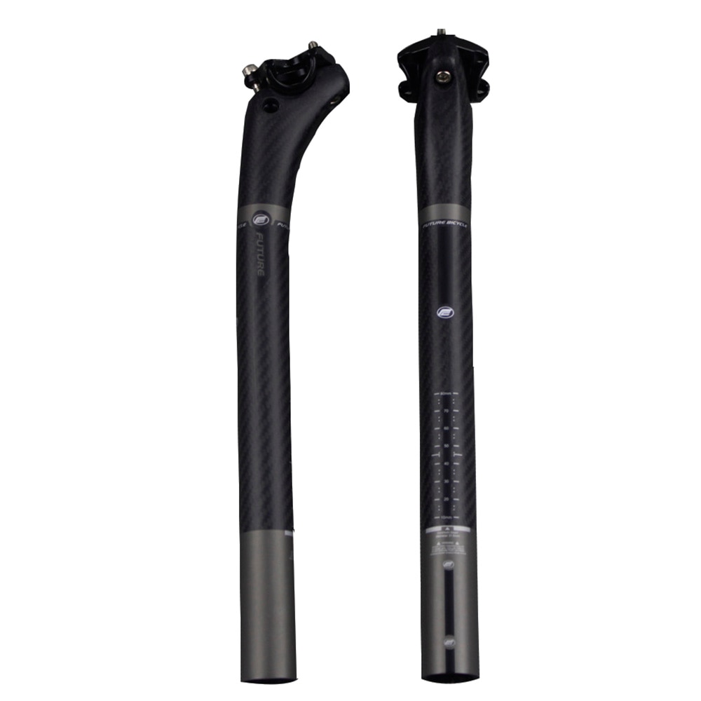 partes de bicicleta de carbono fibra bicicleta sillín MTB Asiento de bicicleta de carretera Barra de 190g de asiento 3k mate 27,2/30,8/31,6*400MM revés 25mm