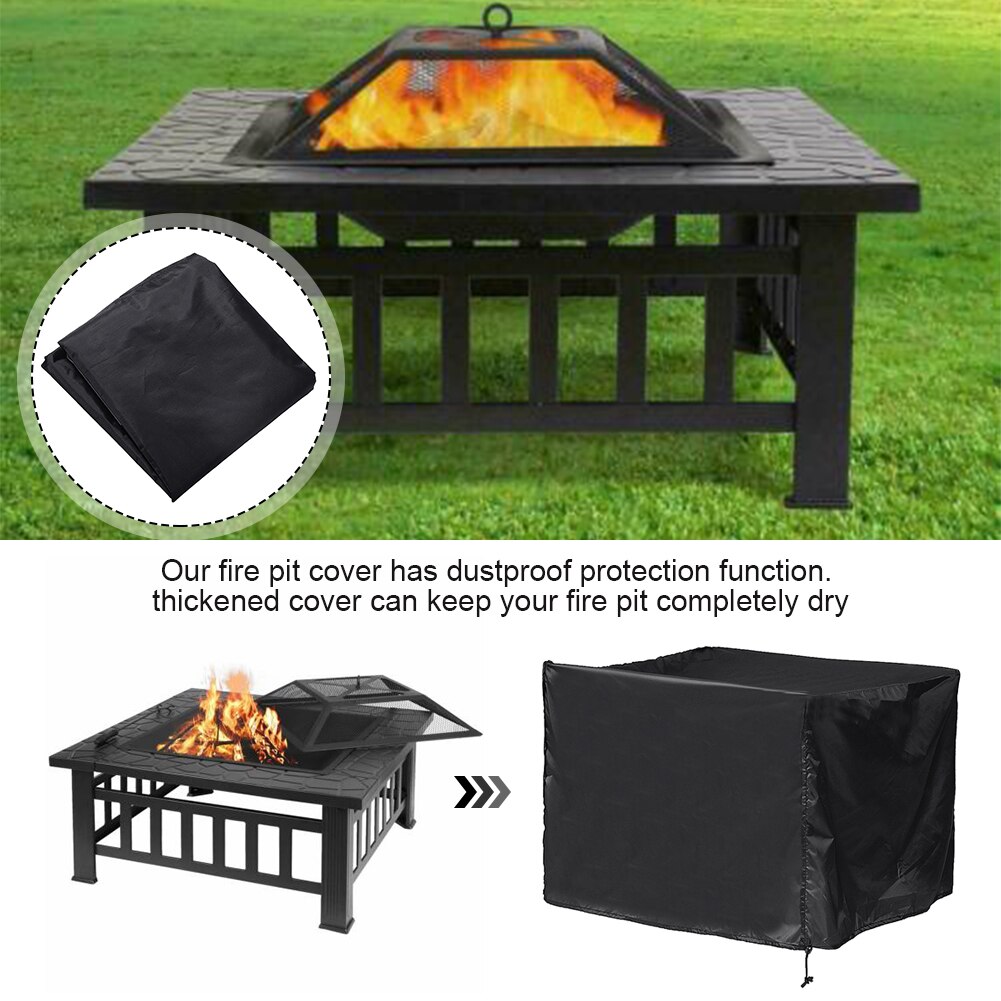 Anti Dust Easy Clean Polyester Camping Shelter For Stove Portable Fire Pit Cover Protective Canopy Foldable Picnic Outdoor BBQ