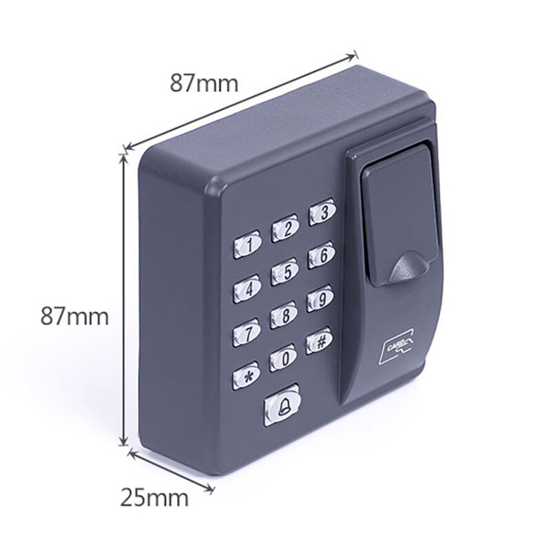 Fingerprint Recognition Password Key Lock Access Control Machine Biometric Electronic Door Lock RFID Reader Scanner System