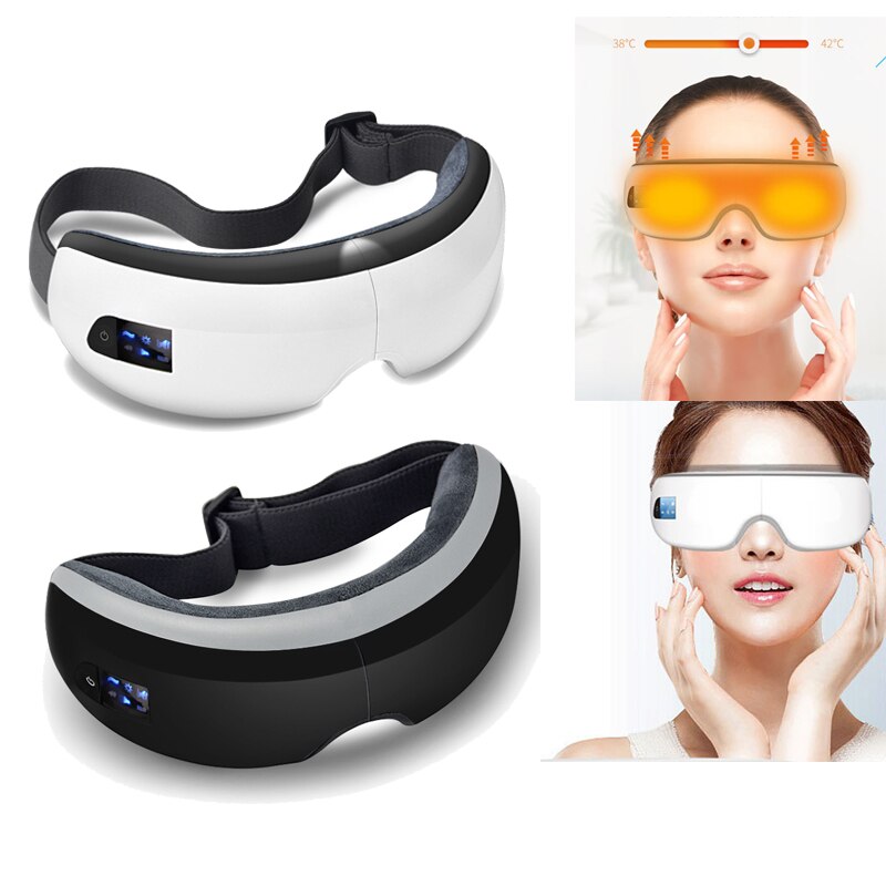 Bluetooth musik elektrisk øjen massager lufttryk komprimere mørke rande fjern magnetisk langt-infrarød beskyttelse synet øjenpleje