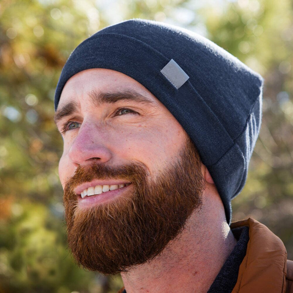 Unisex Merino Wol Manchet Beanie Hoed 100% Merino Wol Ridge Manchet Wol Beanie 2 Laag Warme Wollen Muts Mannen Vrouwen beanie Cap