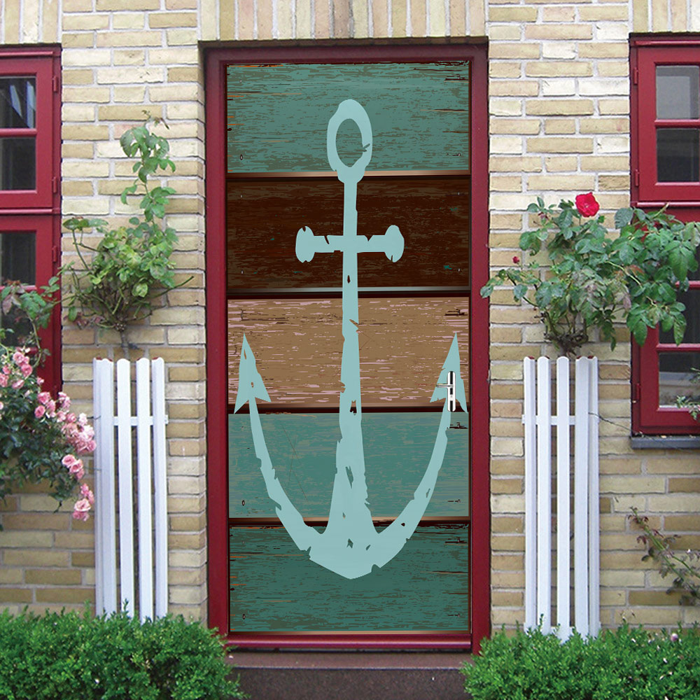 3D Anchor door stickers wall stickers self-adhesive waterproof removable