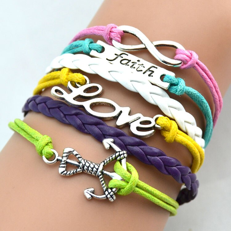 jewelry Chain Girls Heart Charm one direction Bracelets For Women: 18