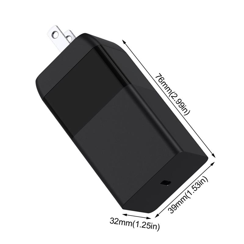 GaN 65W ładowarka USB C PD szybkie ładowanie 4.0 3.0 QC4.0 QC PD3.0 PD USB-C typ C szybka ładowarka USB dla iPhone 12 Pro Max Macbook: black US