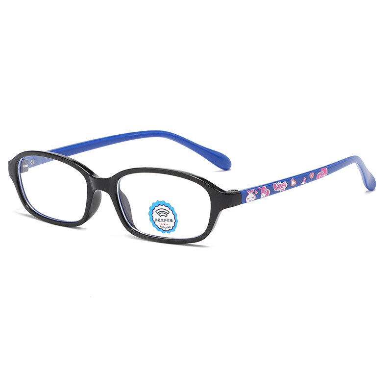 Montura óptica transparente para niños y niñas, gafas de Sol infantiles flexibles con prescripción, 8803: Black Blue