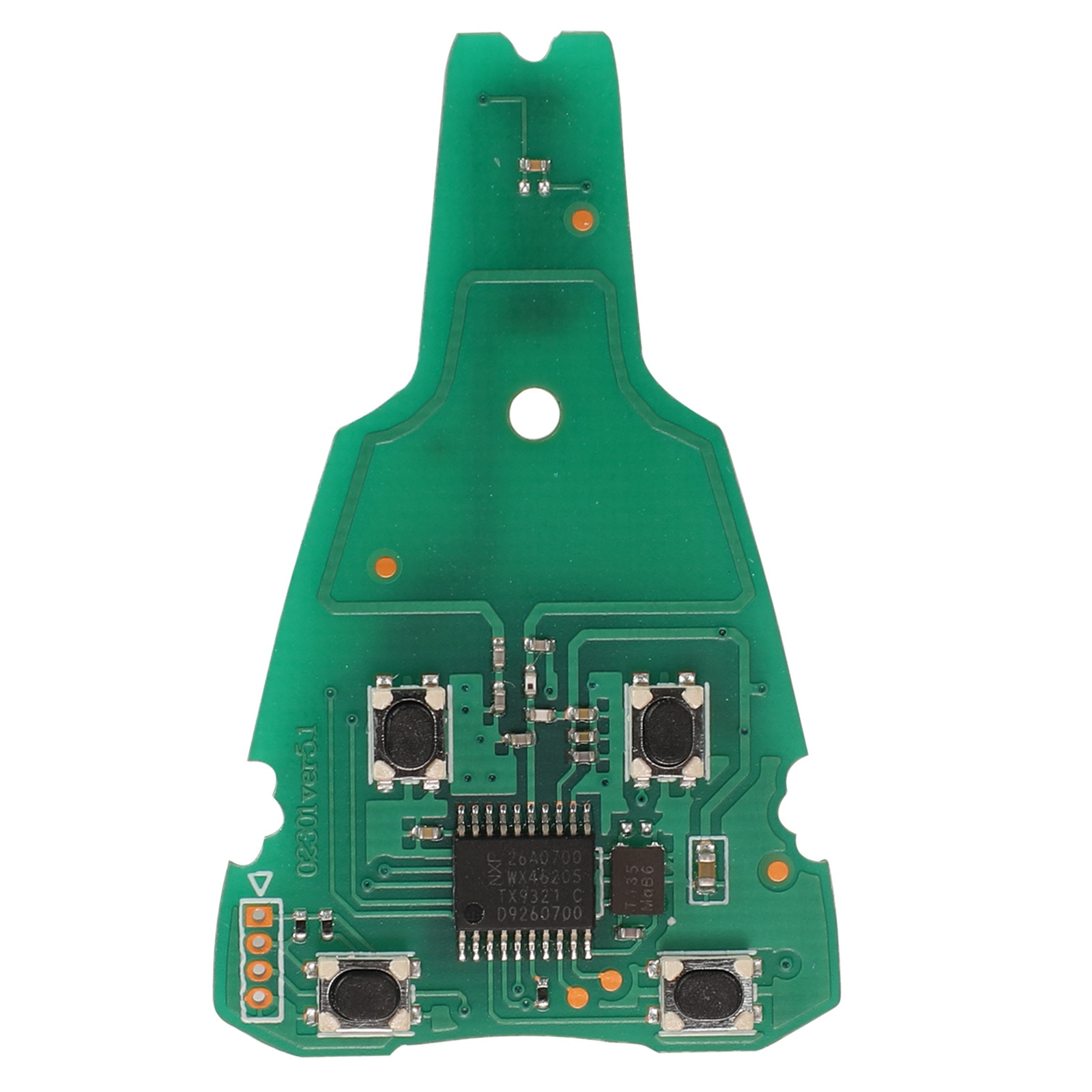 Kutery 4 knoppen afstandsbediening autosleutel printplaat fob 434 mhz  id46 pcf 7946 chip voor saab 9-3 9-5 2003 ltqsaam 433tx
