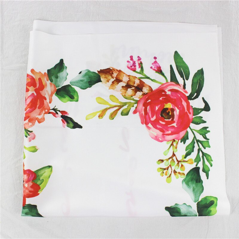 Cartoon Patroon Baby Baby Milestone Foto Props Achtergrond Dekens Spelen Matten Geheugen Tapijt Achtergrond Doek Kalender Foto