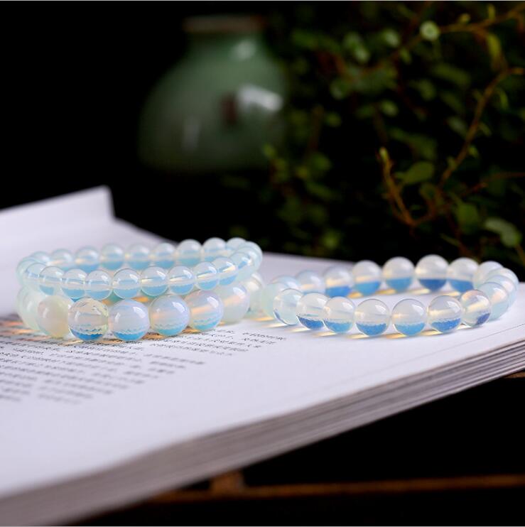 Uomini braccialetto pietra di luna naturale Braccialetto di Pietra Naturale di una coppia Nero Borda il Braccialetto pietra di luna Corona branello Dei Monili Del Braccialetto