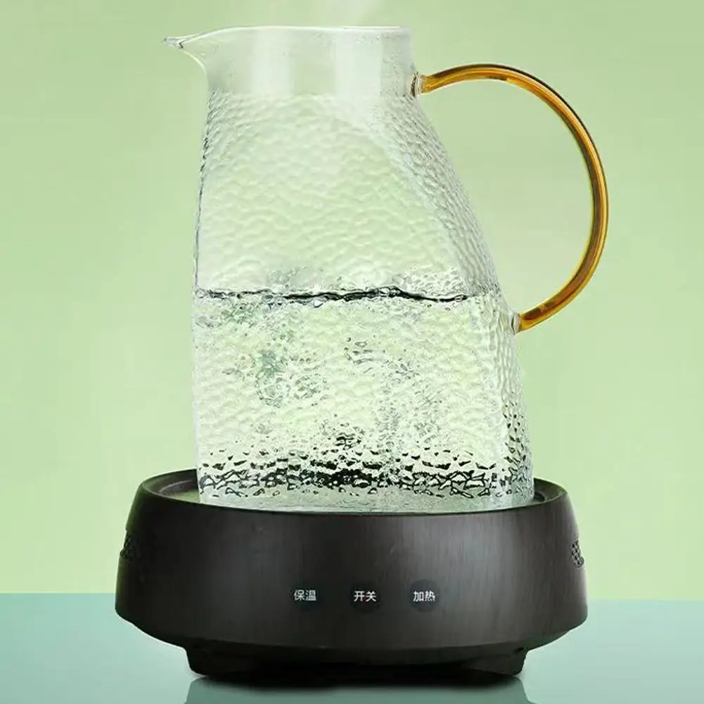 Pichet en verre pour porte de réfrigérateur avec couvercle, pichet d'eau Transparent, Carafe de porte de réfrigérateur étanche pour boissons chaudes ou froides (1,8 L/1,5 L)