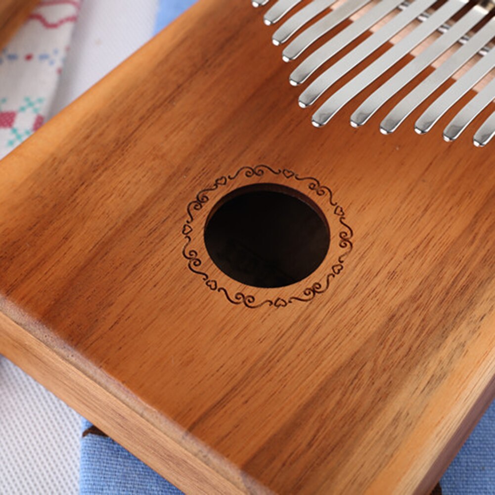 17-- toetsen kalimba duimpiano speelgoed mini body houten vinger muziekinstrument kit voor beginnende muziekliefhebbers met opbergkoffer