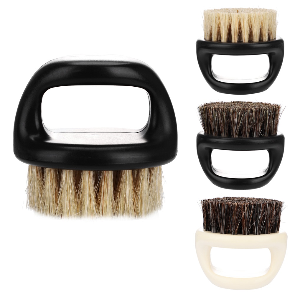 Brosse Anti-poussière de coiffeur , brosse antistatique en poils de sanglier, peigne à barbe, brosses de balayage de cheveux de Salon, brosse de moustache pour hommes