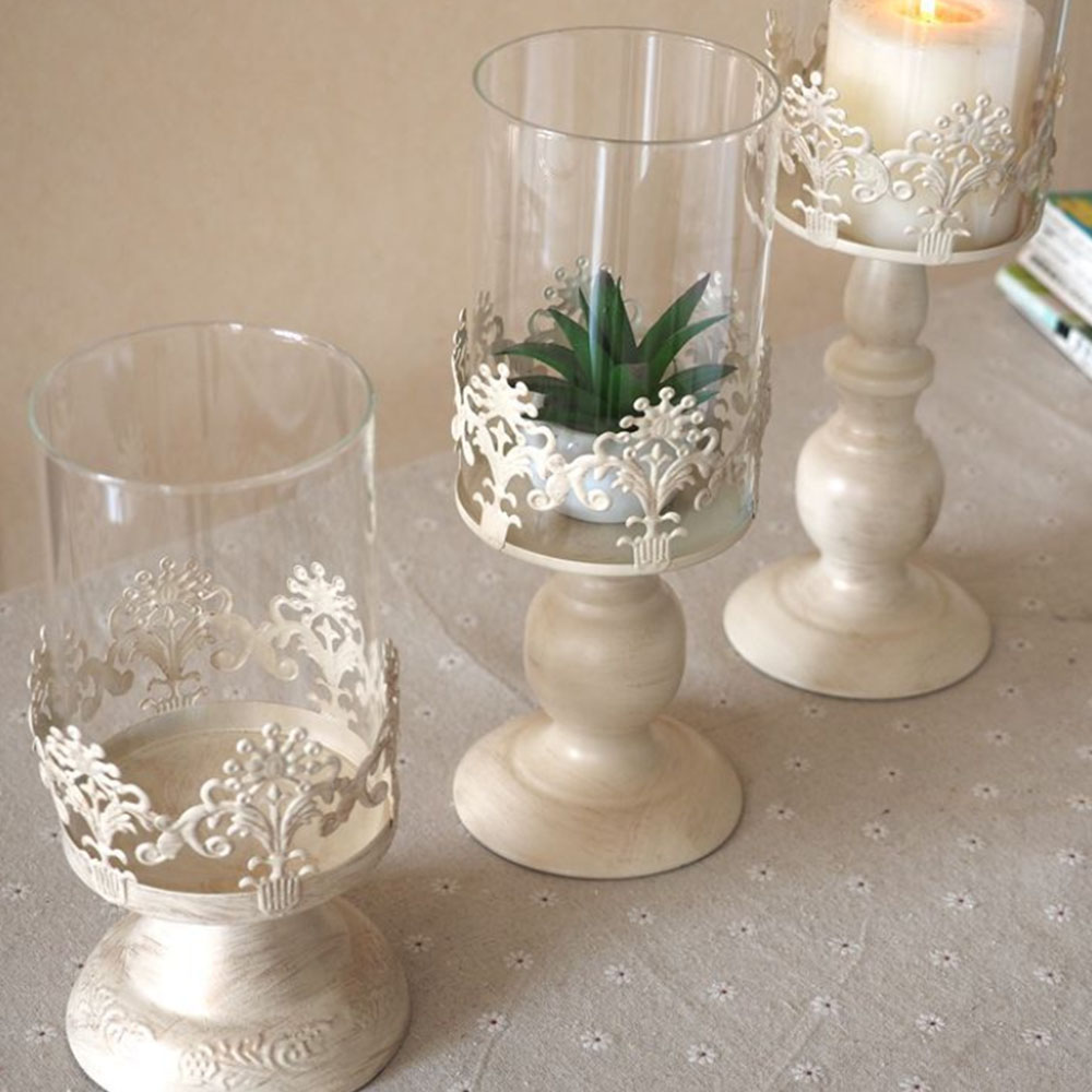 candelero con soporte de cubitos para velas, candelabro con Base de Metal, candelabro grande de cristal, soportes para velas de boda, decoración de escritorio