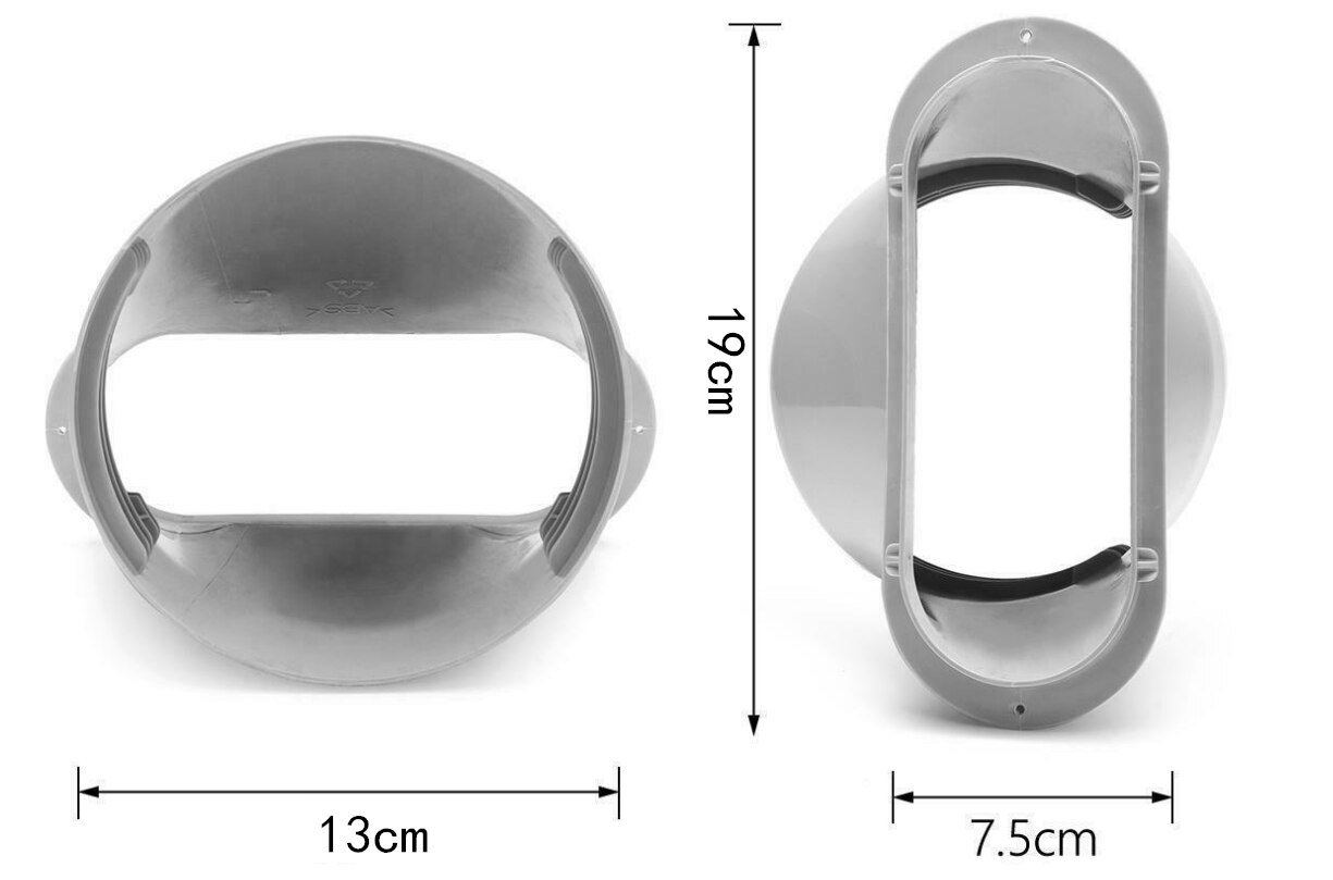 Portable Air Conditioner Accessories Window Plate Adaptor Exhaust Hose Tube Air Conditioner Spare Parts: 13cmAdaptor