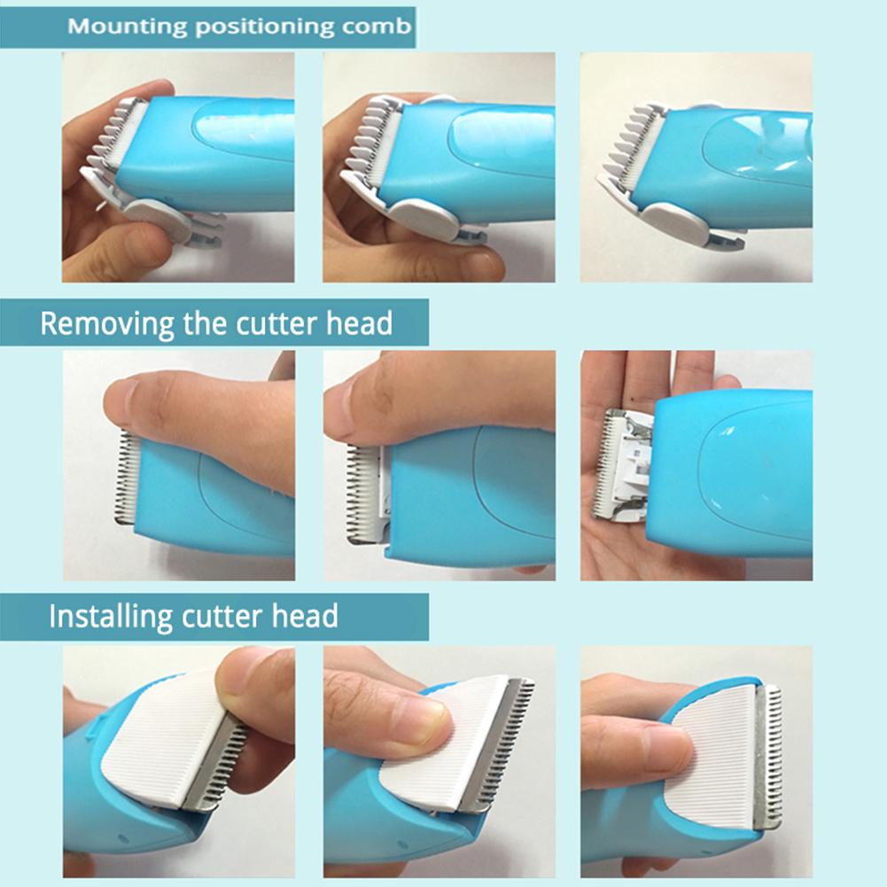Haar Haarschneidemaschine einstellen USB Aufladbare Elektrische Haar Cutter Trimmer Baby Sicherheit Haar Trimmer Mit 3Stck führen Kämme