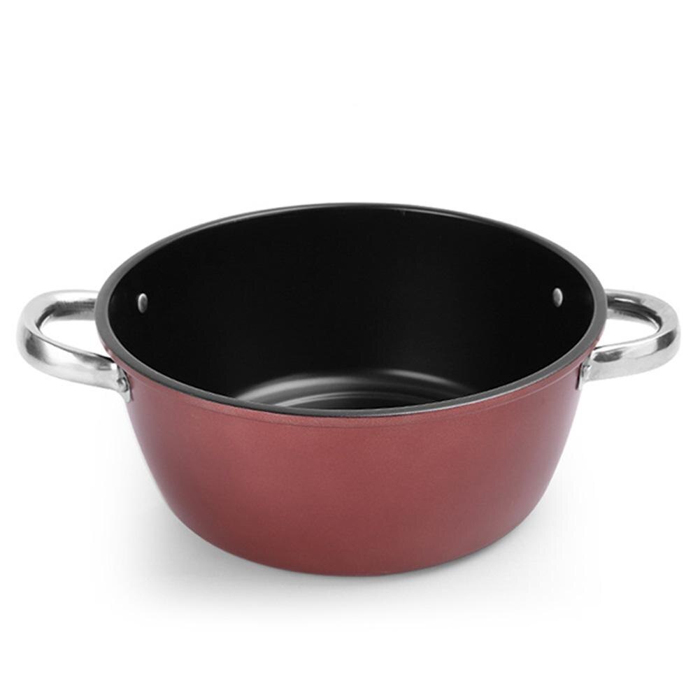 Home Induction Cooker Soup Pot with Double Ear Deep Stew Pot with Clear Lid