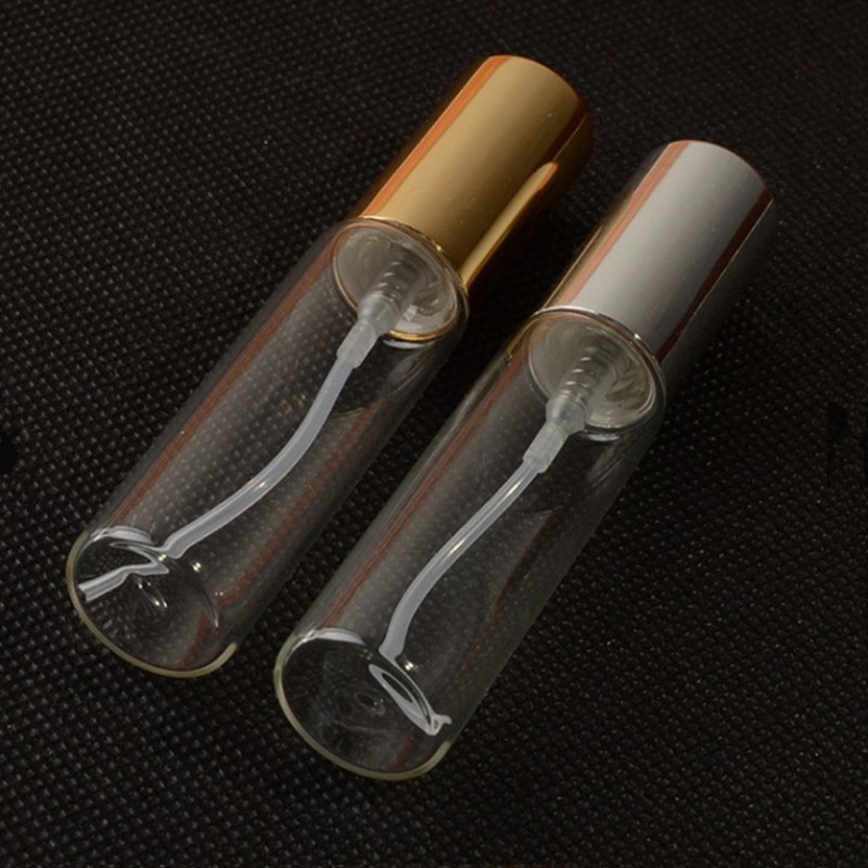 5ML/10ML Mini Perfum Sprayer Flacon Clear Thin Glass Perfume Bottle Spray Atomizer Empty Sample Vials Refillable Bottle