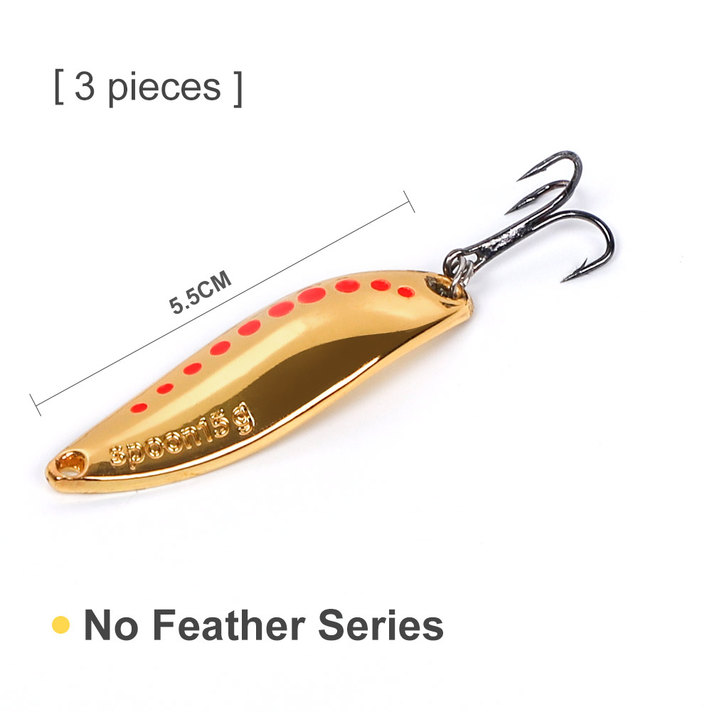 NOEBY-señuelo de pesca en hielo, 10g, 15g, 20g, cuchara giratoria de Metal, cebo duro con anzuelo triple para trucha, Lucio, Spinner, señuelo de pesca de invierno: 75mm / Azul cielo