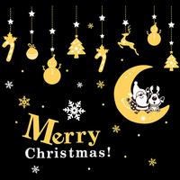 Christmas Wall Sticker Window Glass Decal Santa Claus Snowman Elk Mural Art Year Christmas Decor Home Wall Sticker Xmas: J