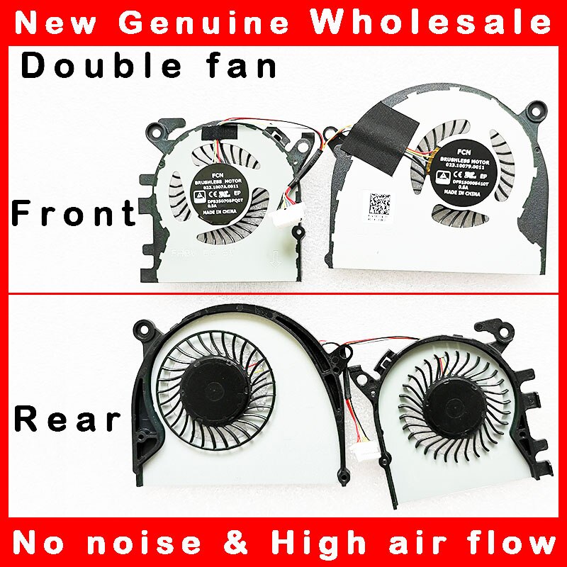 Cpu gpu chłodzenie wentylator chłodzący chłodnica samochodowa dla Xiaomi mi powietrze 13.3 DFS350705PQ0T 023.1007A.0011 DFS150005410T 023.10079.0011 FHQV FHQU