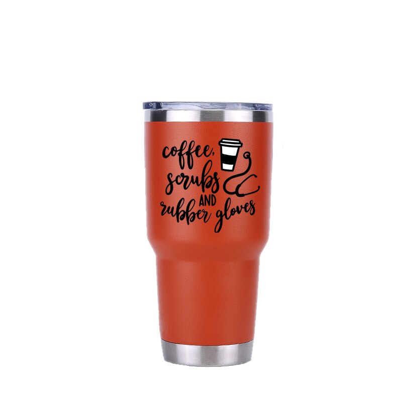 d'infirmière 30 oz gobelet voyage voiture bière tasse vide flacons isolés en acier inoxydable Thermos tasses à café