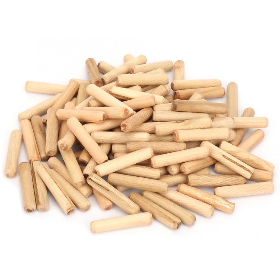 1 pack wood dowel Woodworking Round Fluted Wood Wooden Craft Dowel Pins