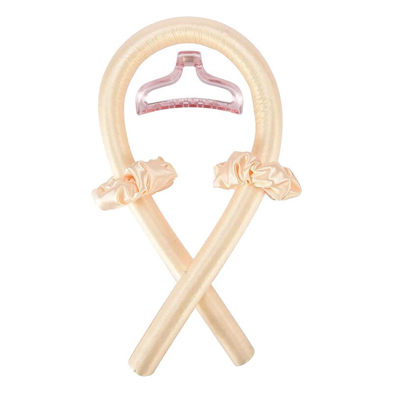 1 * ferro arricciacapelli + 2 * corda per capelli bigodini per capelli capelli femminili seta arricciacapelli bigodini per capelli senza calore onda fasci ondulati bagnati Curl Bar Set: Yellow