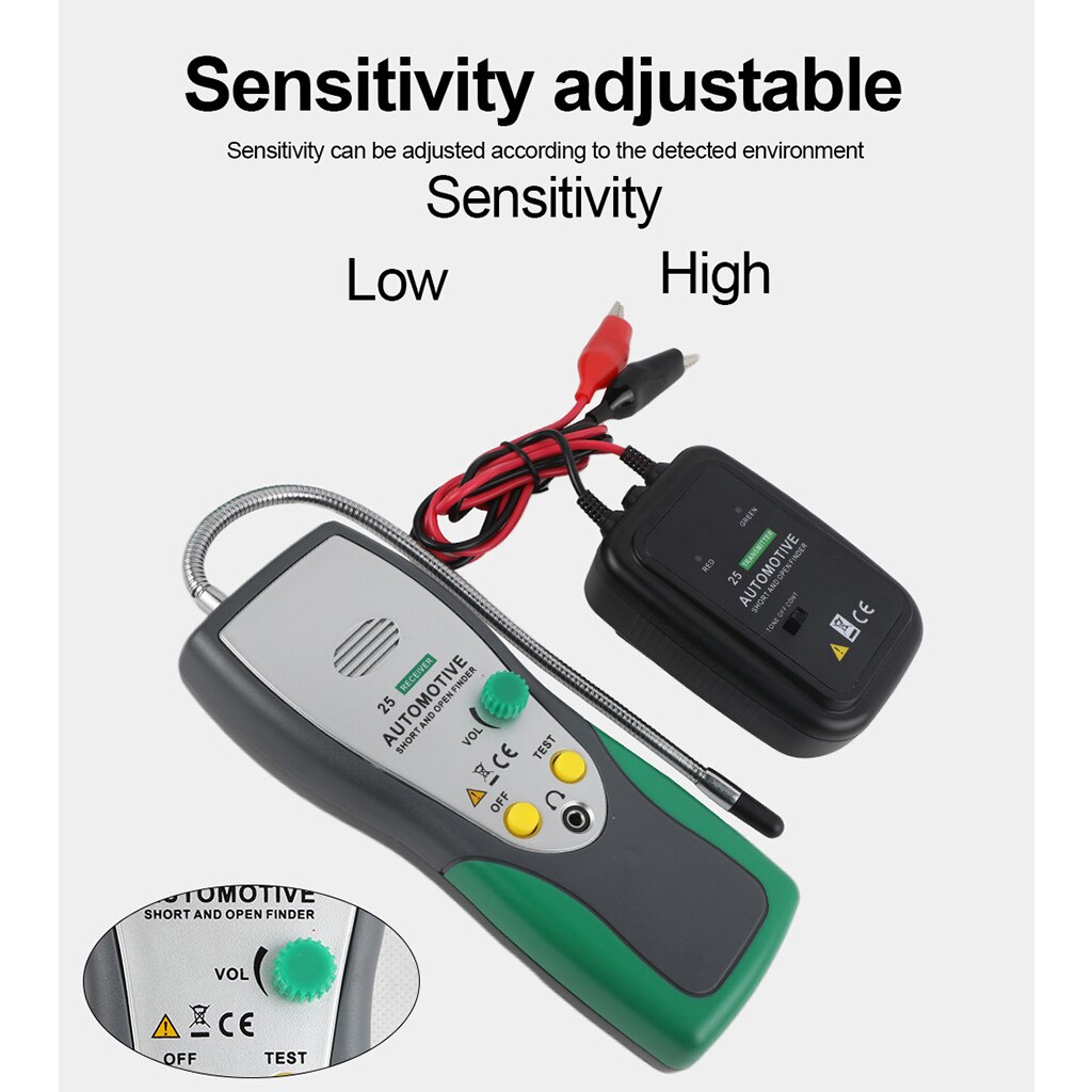 Universele Automotive Cable Tracker Korte & Open Circuit Finder Tester Auto Voertuig Reparatie Detector Tracer Met Opbergtas