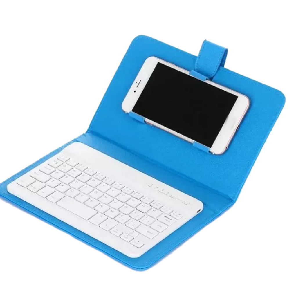 Portable Bluetooth Keyboard Case Mobiele Telefoon Draadloze Toetsenbord Pu Lederen Beschermhoes Voor 4.5 Inch-6.8 Inch Smart Phone: NO.7