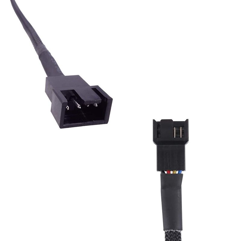 10PCS 4 Pin PWM Fan Extension Power Cable Connector Case Male to Female Extending Cables Compatible with 4 Pin/3Pin Fan